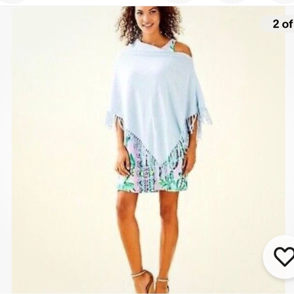 NWT Lilly Pulitzer Lanai Wrap in Heathered Boho Blue One Size - Picture 2 of 8